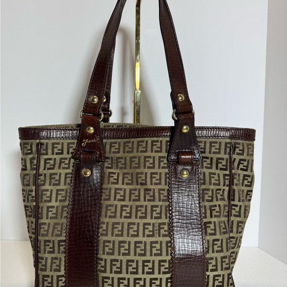 Fendi Brown Zucca Print Tote - Picture 1 of 12
